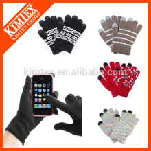 Custom winter magic texting touch screen gloves /mittens